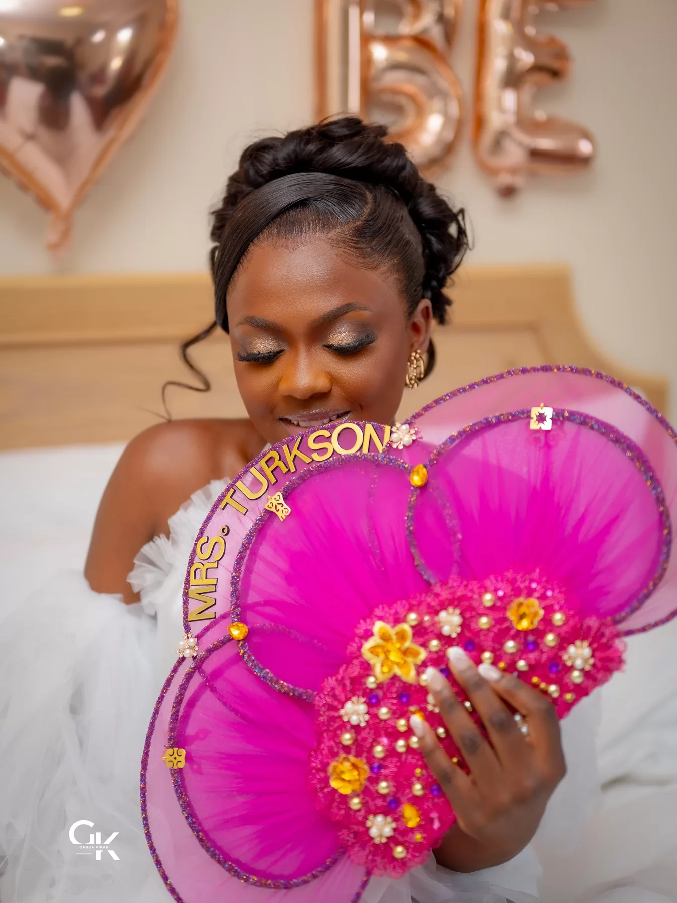 Bridal preparation photographed by Ganga Kiran Photography